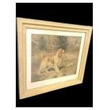 Vintage Hunting Dog Framed Print,