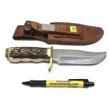 Schrade 171UH stag handle hunting knife with