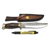 Marbles MR556 hunting knife with leather sheath