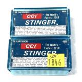 Lot, 100 Rds. of .22 LR. CCI Stinger HP cartridges
