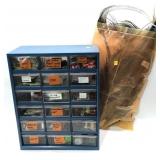 Lot: 18 drawer case with fly making