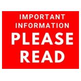 Important Buyer Notification: