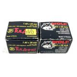 x2- Boxes of 7.62x39mm 122-grain FMJ cartridges -