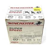 Box of 20 Ga. 2.75" No. 7 1/2 Shot Super Speed