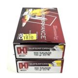 x2- Boxes of .300 Savage 150-grain SST Hornady