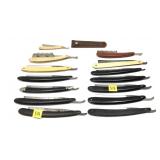 Lot, 14 assorted vintage straight razors