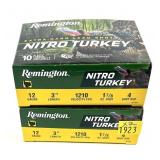 x2- Boxes of 12 Ga. 3" No. 4 Remington Turkey