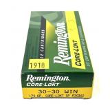 Box of .30-30 win. 170-grain Core-Lokt SP