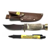 German Bull handmade stag handle knife with