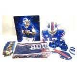 Lot: Buffalo Bills Swag includes scarf, chain,