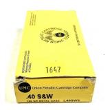 Box of .40 S & W 180-grain MC UMC cartridges, 50