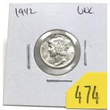 1942 Mercury dime