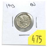 1943 Mercury dime