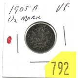 1905-A German half mark