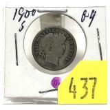 1900-S Barber dime