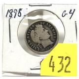 1898 Barber dime