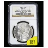 1885-O Morgan dollar NGC slab certified MS-64,