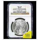 1886 Morgan dollar NGC slab certified MS-64