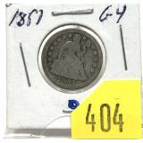 1851 Seated Liberty dime