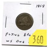 1858 Flying Eagle cent