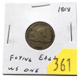 1858 Flying Eagle cent