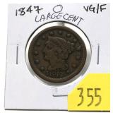 1847 U.S. Large cent