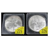 x2- 2006 American Silver Eagles, Unc. -x2 eagles -