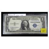 $1 silver certificate series of 1935A, Unc.