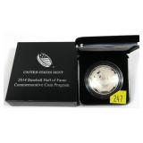 2014-P $1 silver Baseball Hall of Fame