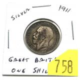 1911 British shilling