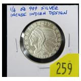 1.4 oz. .999 silver Indian Head round