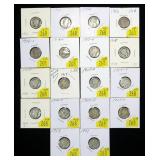 x18- Mercury Head dimes: 1916-1931 -x18 dimes -