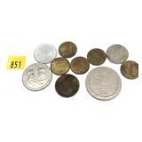 Lot, tokens, 11 pcs.