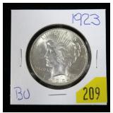 1923 Peace dollar, BU