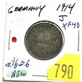 1914 German 1 mark