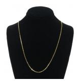 21K Yellow gold 24" box chain necklace, 3.5 dwt