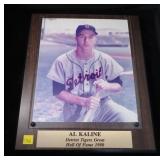 Al Kaline 8x10 photo on 10x13 Plaque