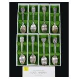Set of 8 Sterling silver "Love Spoons" by Franklin