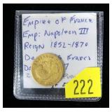 1857 Gold 10 francs, France