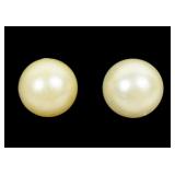 5.5mm pearl post earrings, not gold