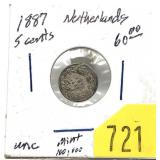 1887 Netherlands 5-cents