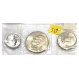 1976-S 3-piece Unc. set, 40% silver
