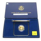 1987 $5 Gold U.S. Constitution Proof coin, 90%