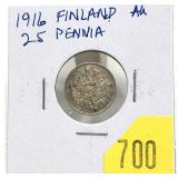 1916 Finland 25 penvia