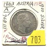 1863 Austria florin