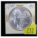 1890 Morgan dollar, BU