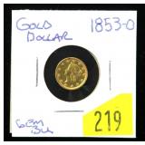 1853-O $1 Gold Liberty, BU