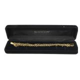 14K Yellow gold 7" bright and textured finish