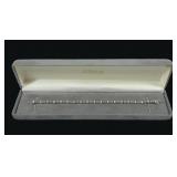 Platinum 7" round brilliant cut and baguette