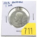 1923 Swedish 1 krona